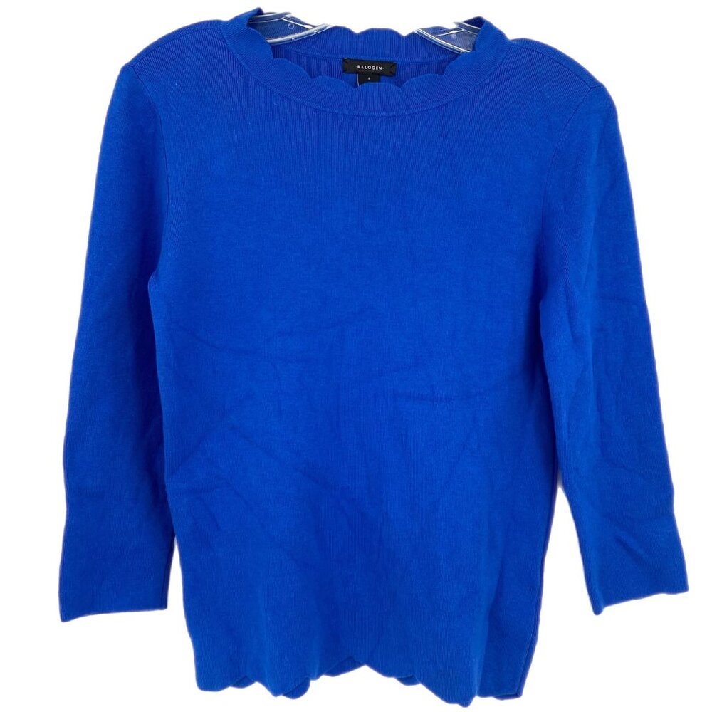 Halogen Blue Pullover Basic Sweater | Size S - image 1